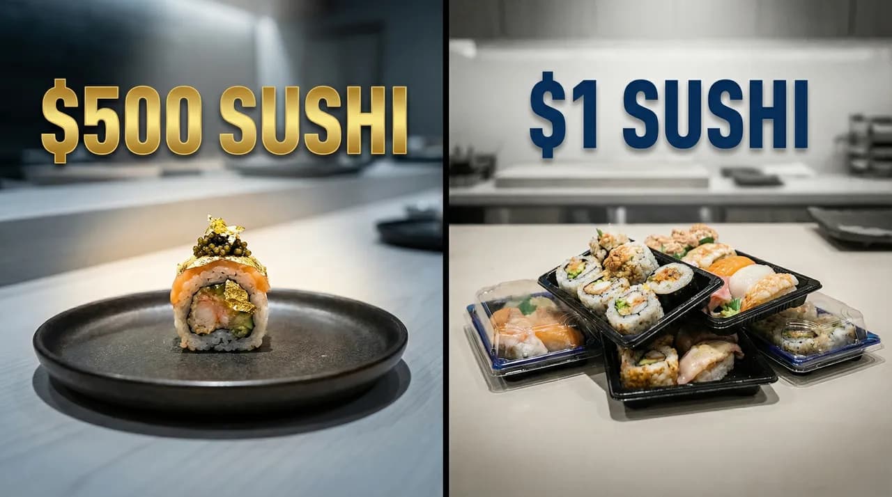$1 vs $500 Sushi — Can You Taste It?