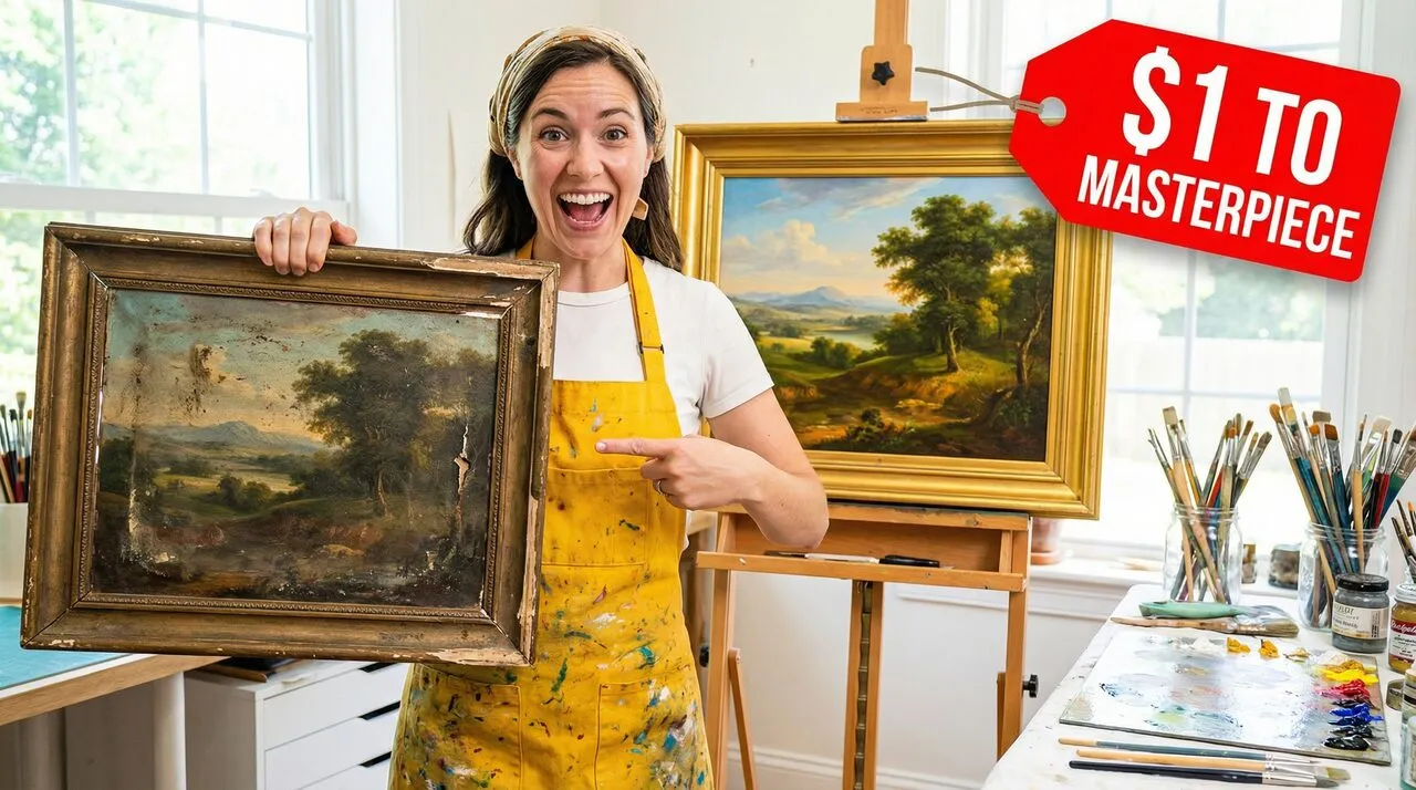 Turning a $1 Thrift Store Painting Into a Masterpiece